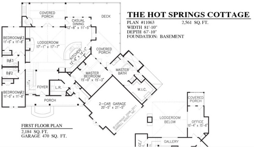 The Hot Springs Cottage floor plan