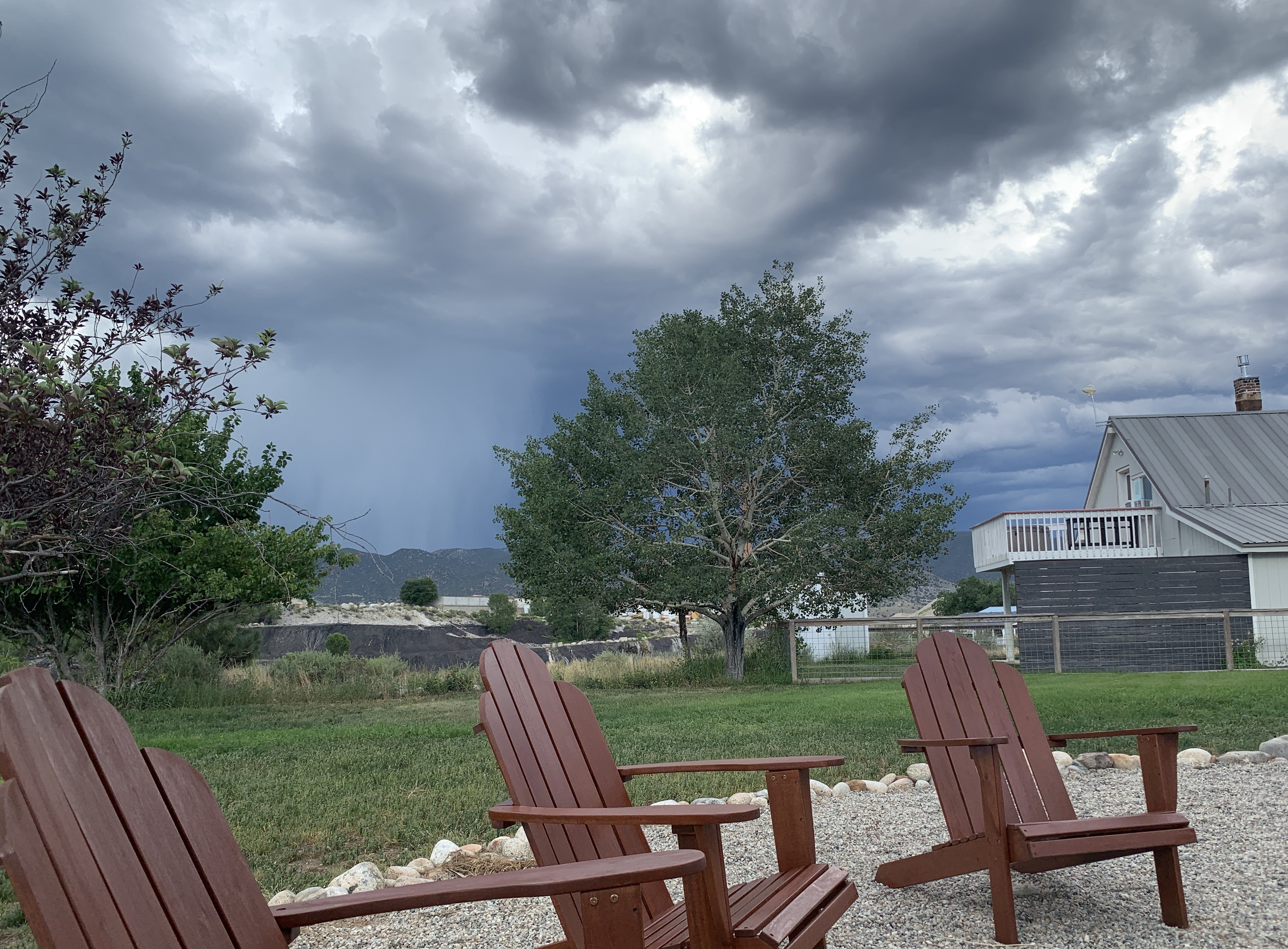 storm near farmhouse