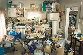 a cluttered house