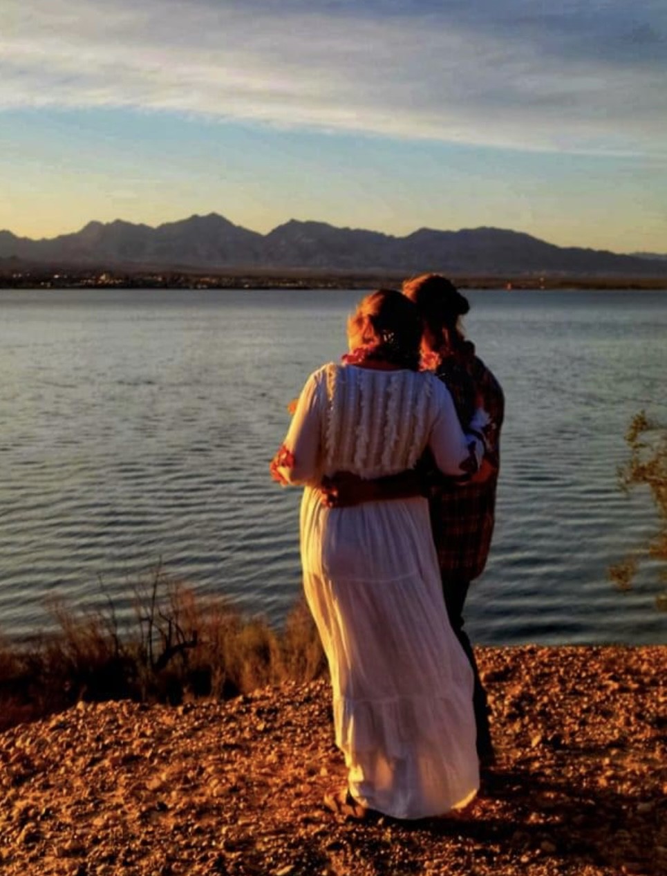 couple by lake