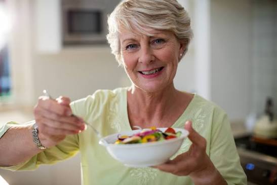 elderly woman watching calories elderly woman watching calories