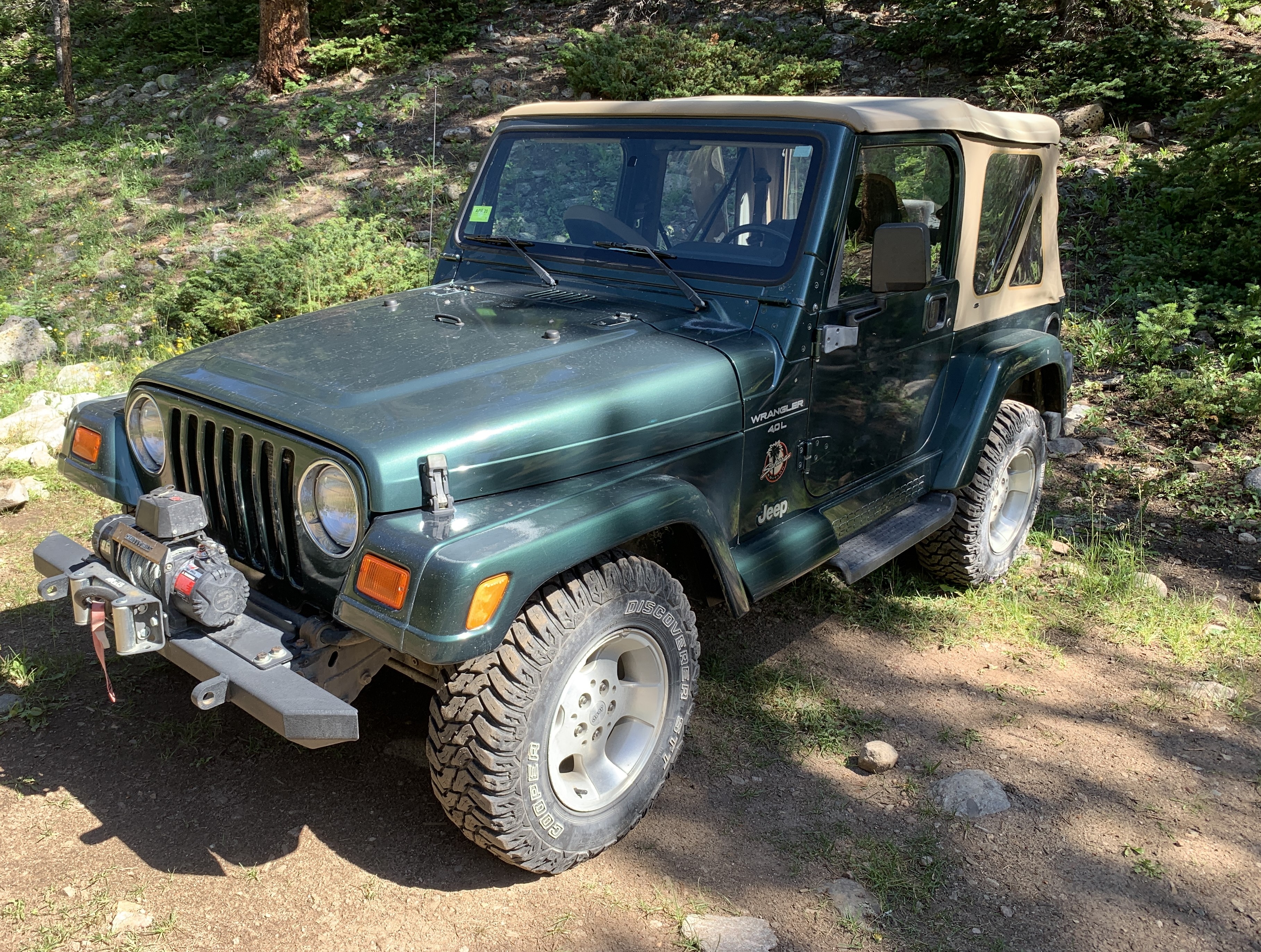 Jeep rental with a winch