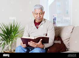 senior reading the Bible