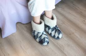 wear warm slippers