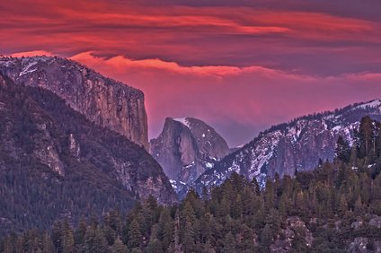 Half Dome at sunset