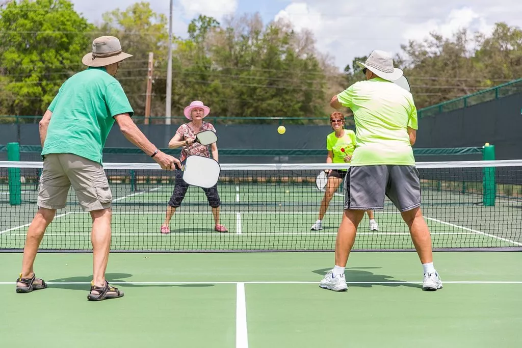 team play of pickleball